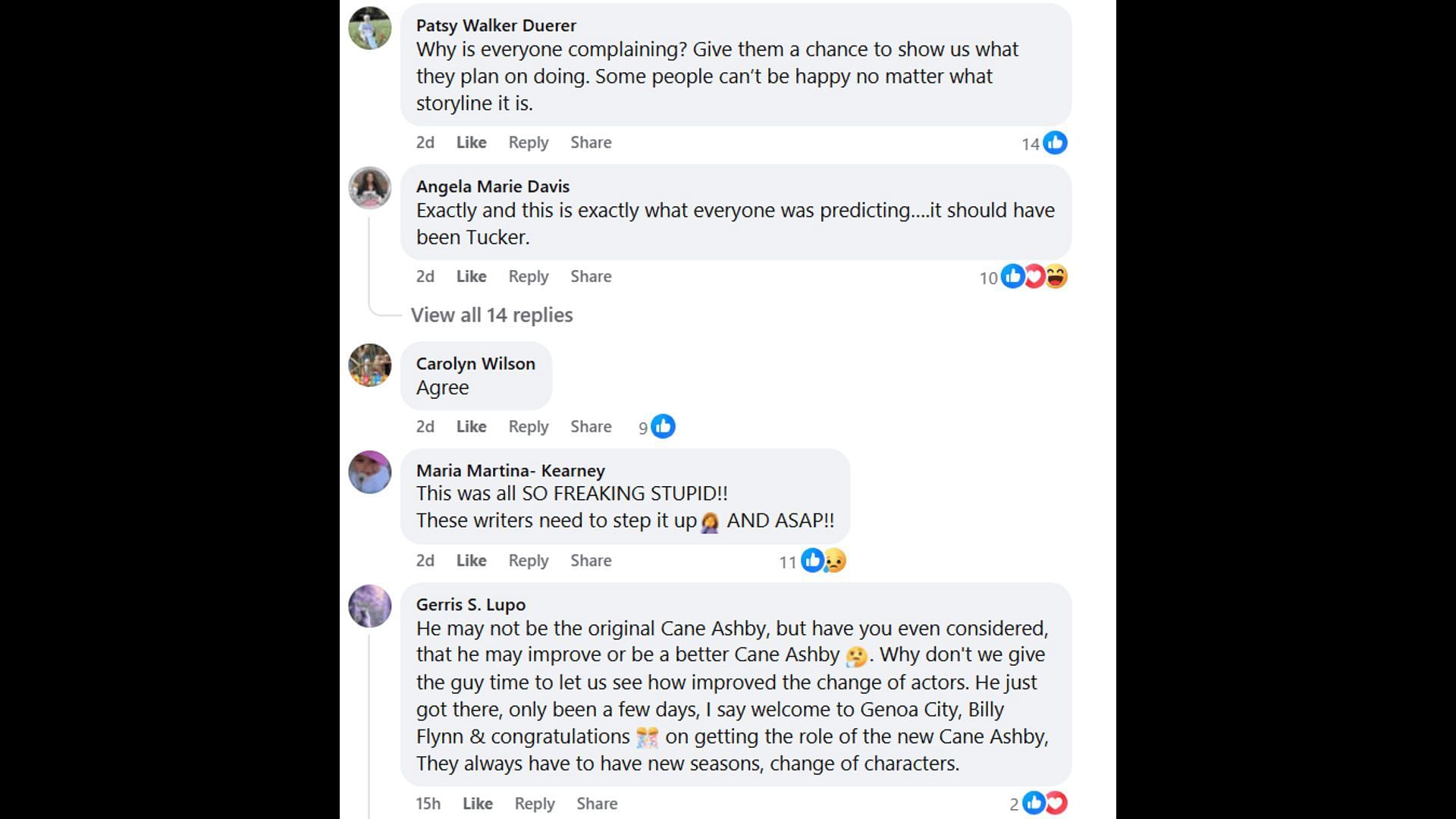 More fan reactions sharing mixed reactions (Image via Facebook/Young and Restless Canadian Day Ahead Recaps - Soaps Spoilers)